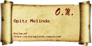 Opitz Melinda névjegykártya